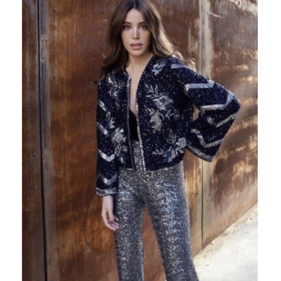 {Zara} Sequin Flared Legging Pants • XS, S - Picture 9 of 15